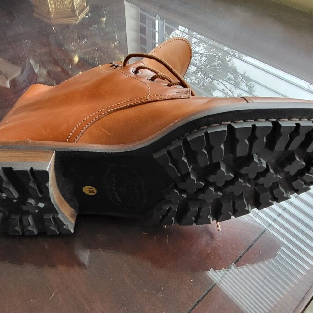 Gucci Mens size 10.5 Gucci LIght Brown Leather Cap Toe Chukka Boot Never Worn - Picture 8 of 13